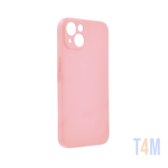 Capa de Silicone com Moldura de Câmera para Apple iPhone 14 Rosa